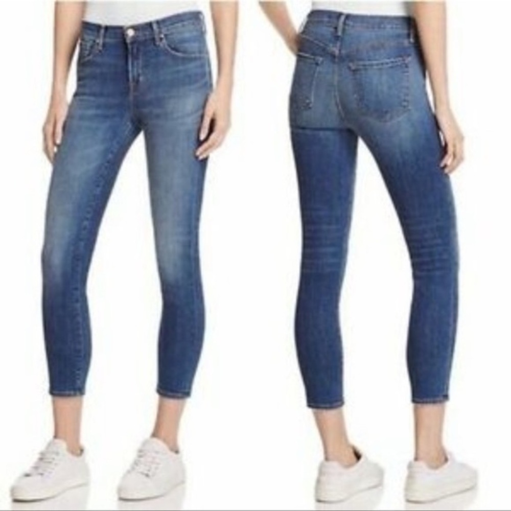 J Brand Stretch Veruca Capri Dark Wash